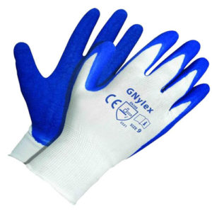 Rękawice robocze GNylex A 07 biało-niebieskie