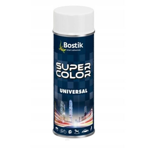 Super Color Lakier uniwersalny RAL 9010 400ml biały połysk