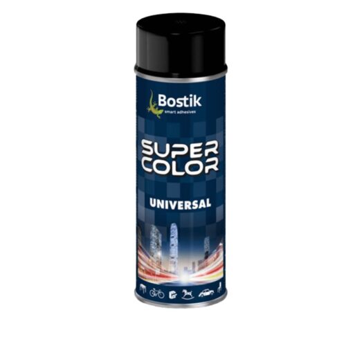 Super Color Lakier uniwersalny RAL 9005 400ml czarny połysk