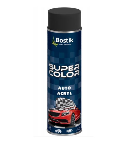 Super Color Lakier AUTO ACRYL 500ml czarny mat