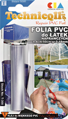 Folia PVC do łatek naprawczych 8,4cm/50cm