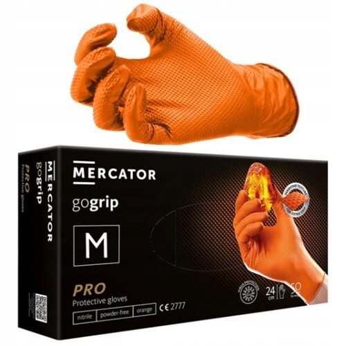 Rękawiczki Nitrylowe Mercator GOGRIP ORANGE M
